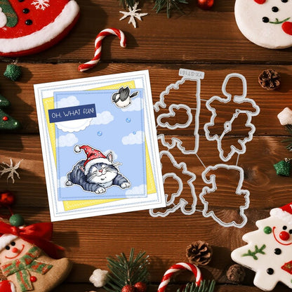 Festive Cats Dies & Stamps Set