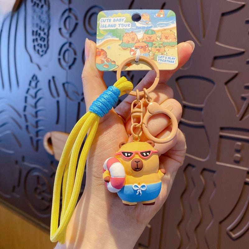 Cute Dolphin Island Vacation Series Keychain