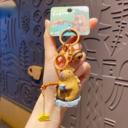 Cute Pet Fishing Keychain