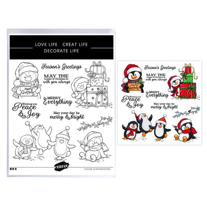 Cute Christmas Penguins Dies & Stamps Set