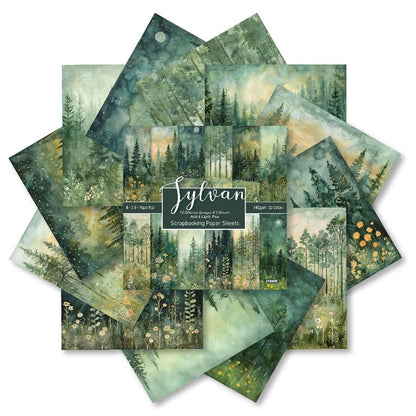 24PCS 6" Sylvan Scrapbook Paper & Cardstock