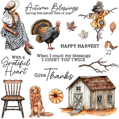 Autumn Blessings Scarecrow Dies & Stamps Set