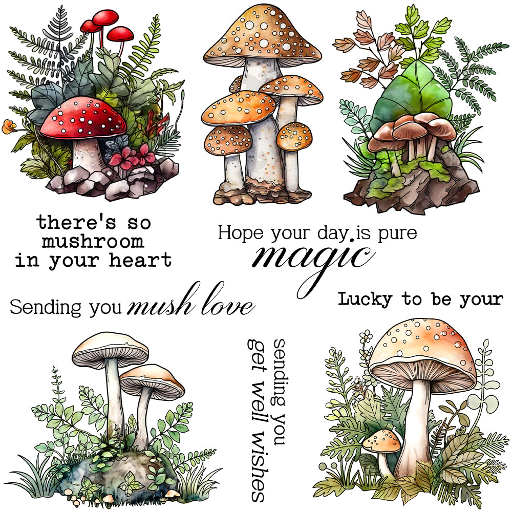 Autumn Mushroom Dies & Stamps Set