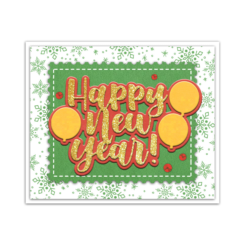 "Happy New Year" Words Cutting Dies