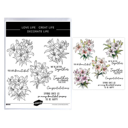 Blooming Lilies Dies & Stamps Set