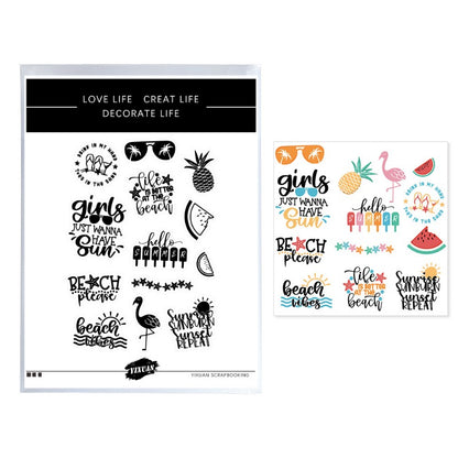 Summer Theme Dies & Stamps Set