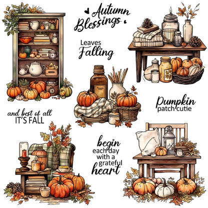 Fall Harvest Pumpkin Cupboard Dies & Stamps Set