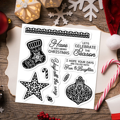 Christmas Elements Dies & Stamps Set