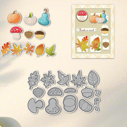 Pumpkins and Leaves Metal Cutting Dies