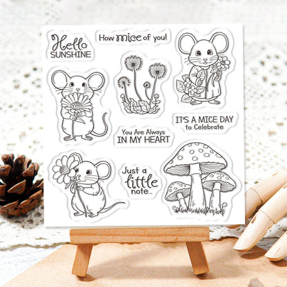 Mouse Mushroom Dies & Stamps Set