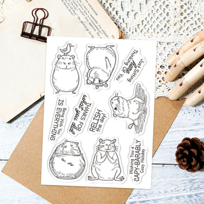 Cute Capybara Dies & Stamps Set
