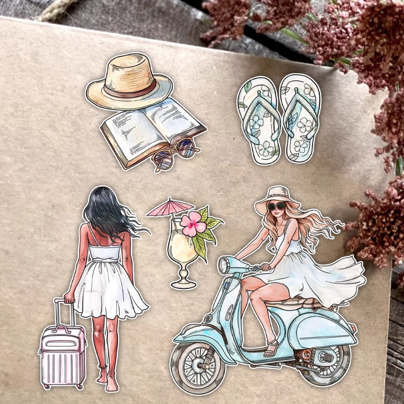 Women's Summer Vacation Clear Stamps