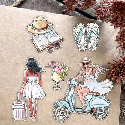 Women's Summer Vacation Clear Stamps