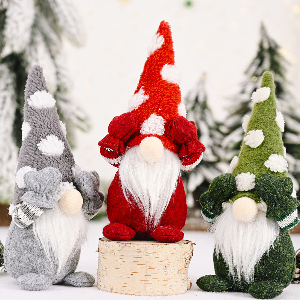 Miniature Christmas Gnome Plush Doll Ornaments