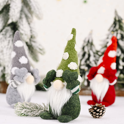 Miniature Christmas Gnome Plush Doll Ornaments