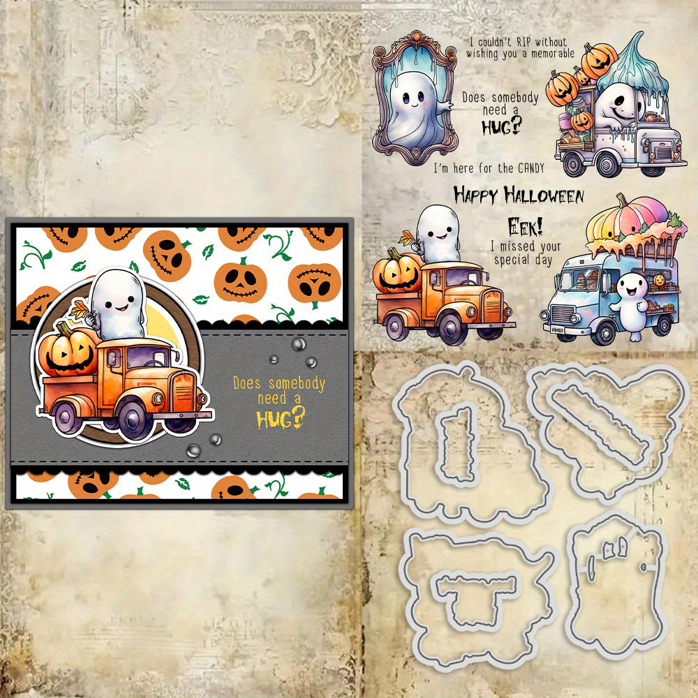 Halloween Spooky Pumpkin Dies & Stamps Set