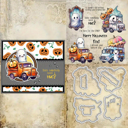 Halloween Spooky Pumpkin Dies & Stamps Set
