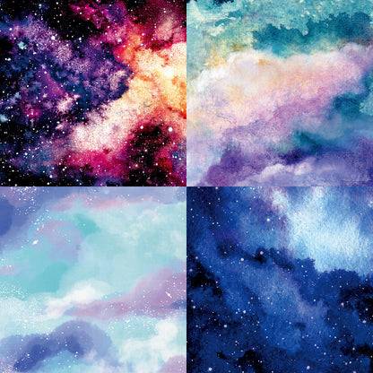 24PCS 6" Starry Sky Scrapbook Paper & Cardstock