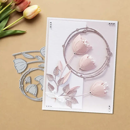 DIY Tulip Wreath Metal Cutting Dies