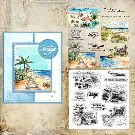 Summer Beach Clear Stamps