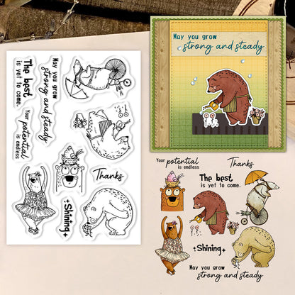 Animal Bear Clear Stamps