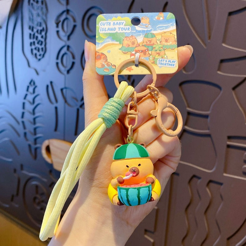 Cute Dolphin Island Vacation Series Keychain