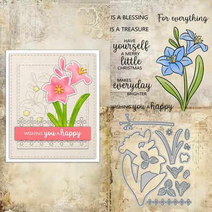 Orchid Dies & Stamps Set