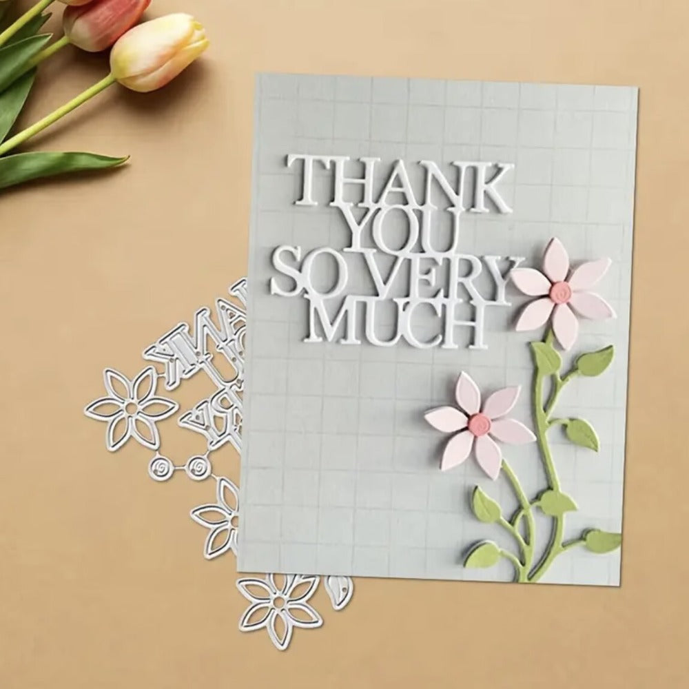 Thank You Card Metal Cutting Dies