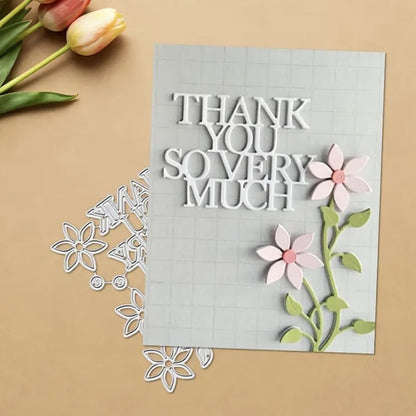 Thank You Card Metal Cutting Dies
