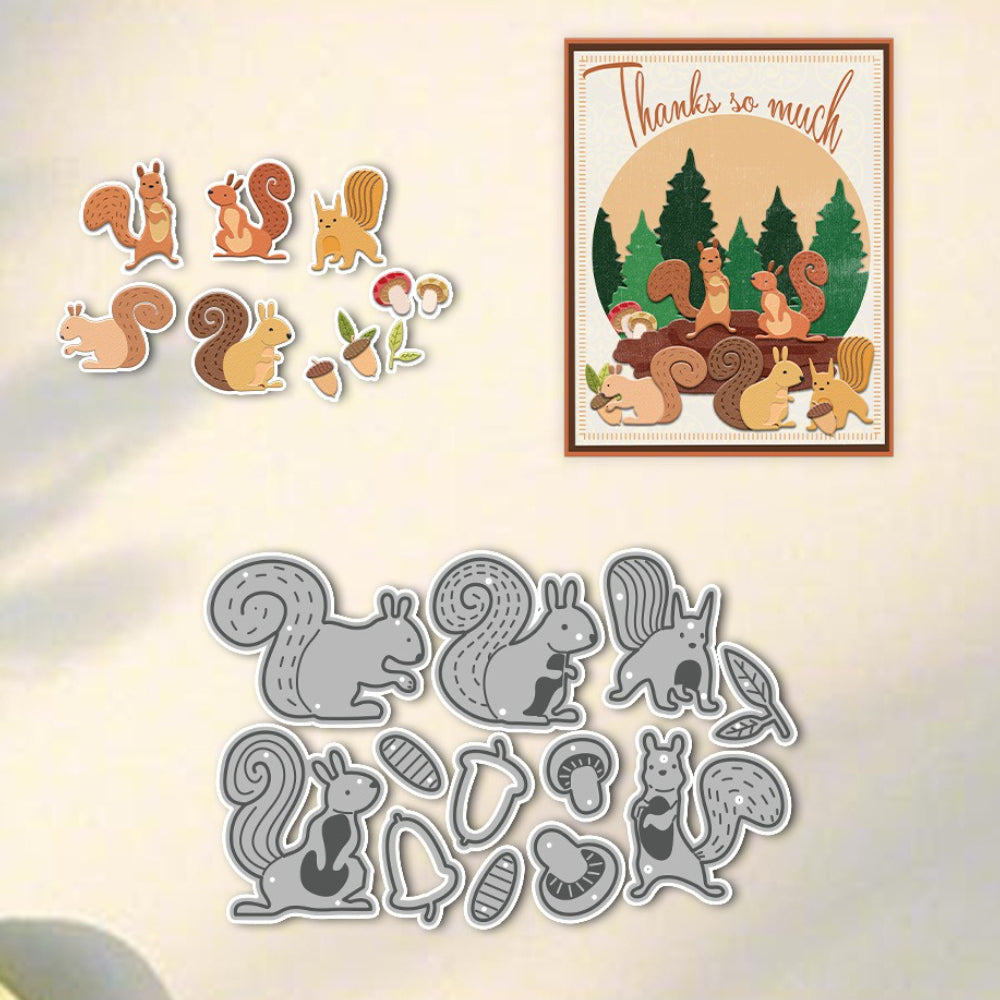 Cute Squirrels Metal Cutting Dies