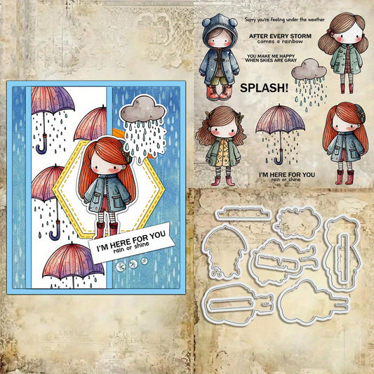 Cute Boy & Girl Dies & Stamps Set