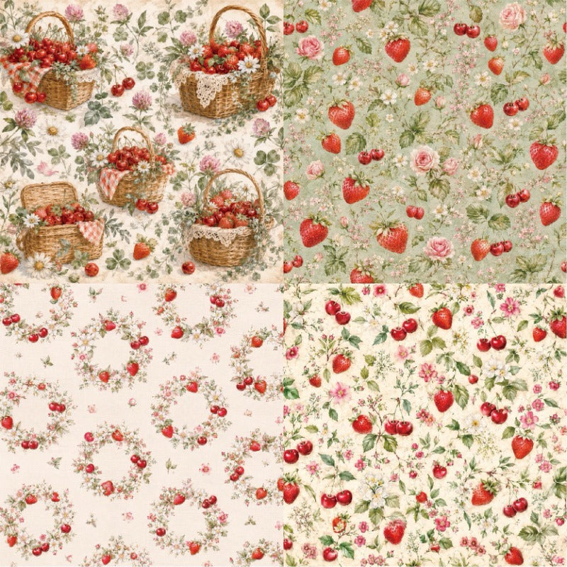 24PCS 6" Fruits Scrapbook Paper & Cardstock