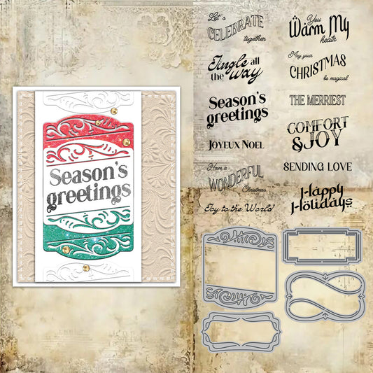 Christmas Greetings Dies & Stamps Set