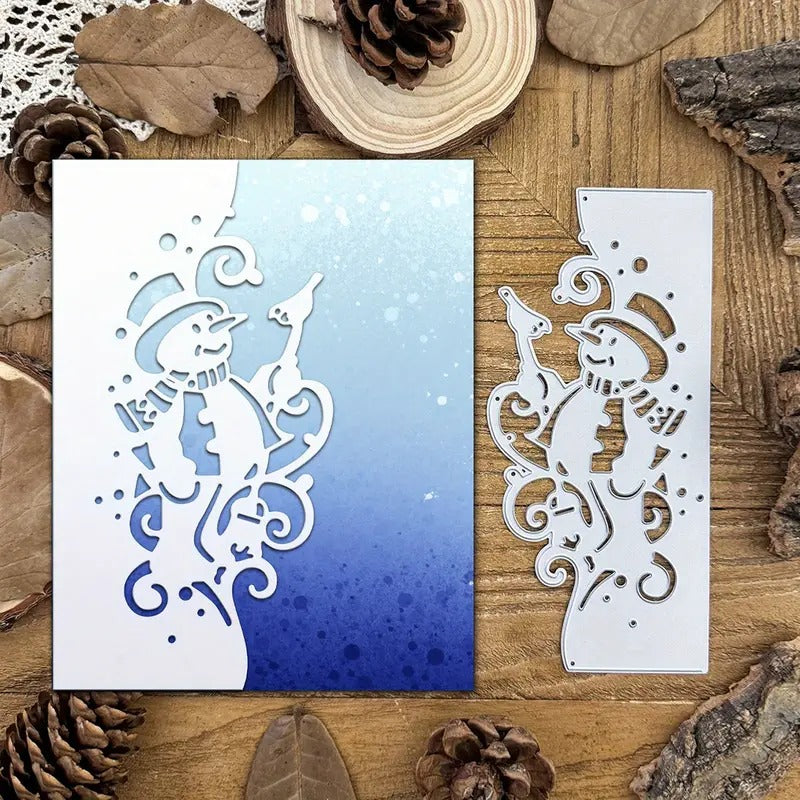 Snowman Lace Frame Metal Cutting Dies