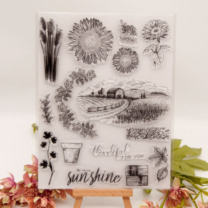 Farm Sunflower Clear Stamps