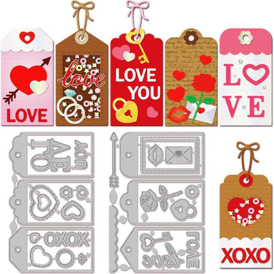 Love Tags Metal Cutting Dies