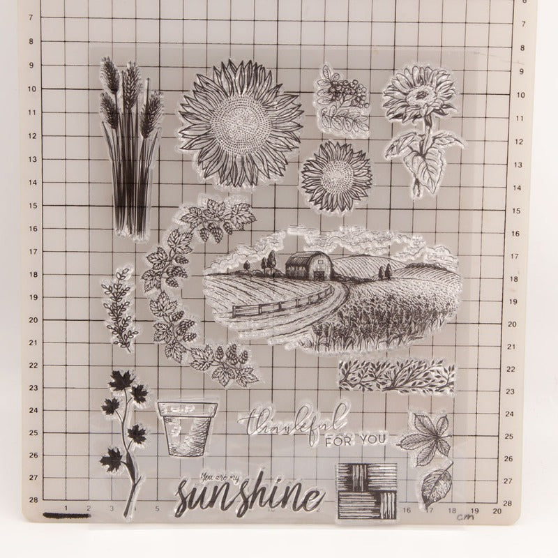 Farm Sunflower Clear Stamps