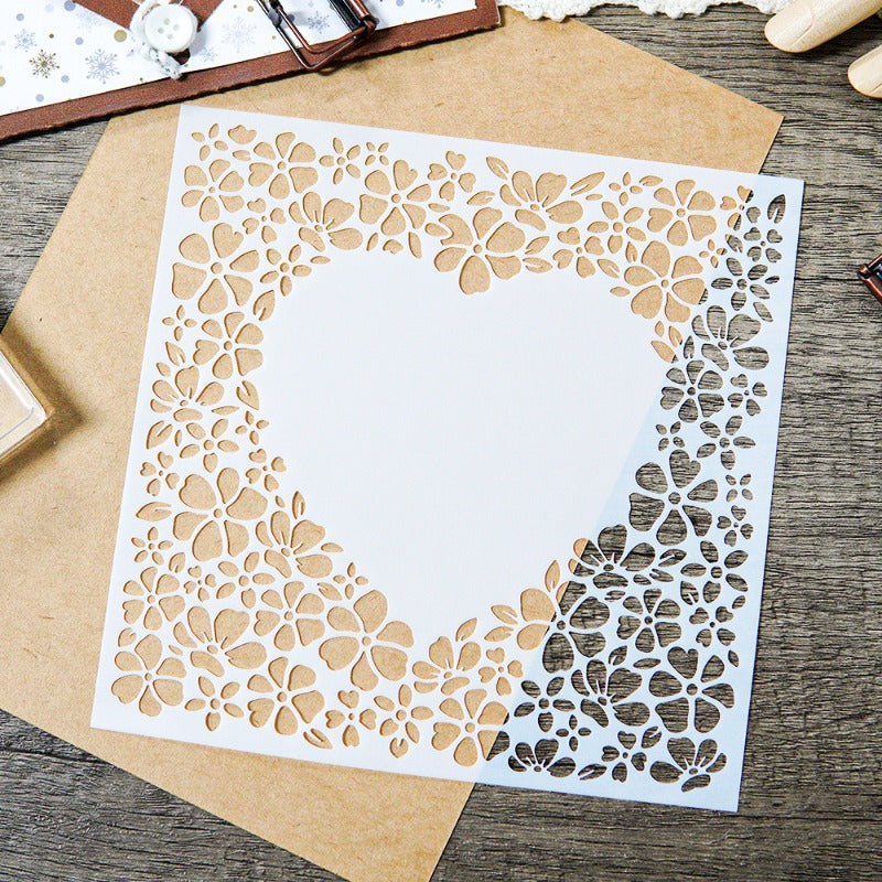 Love Flower DIY Painting Hollow Stencil