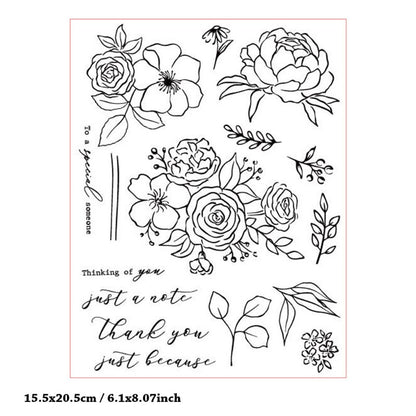 Flowers DIY Clear Stamps