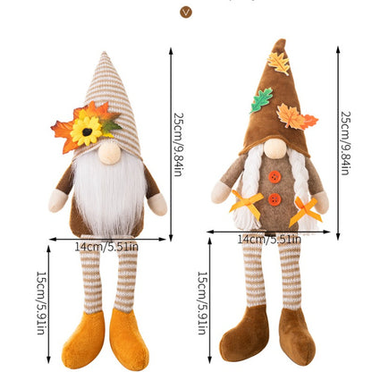 Thanksgiving Maple Leaf Pointy Hat Gnome Decorations