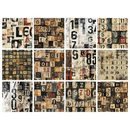 24PCS 6" Cipher Scrapbook Paper & Cardstock
