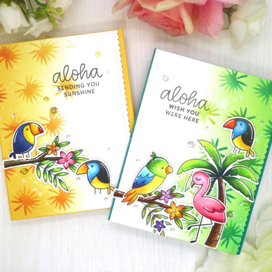 The Flamingo Coconut Tree Dies & Stamps Set