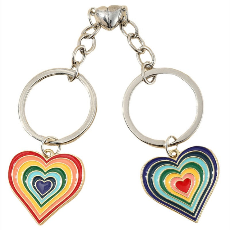 Couple Colorful Love Keychain