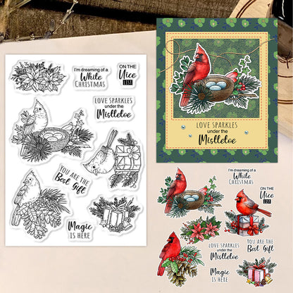 Christmas Bird Clear Stamps
