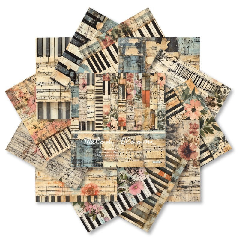 24PCS 6" Melody Bloom Scrapbook Paper & Cardstock