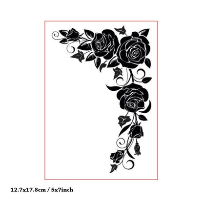 3D Rose Pattern Plastic Embossing Folder