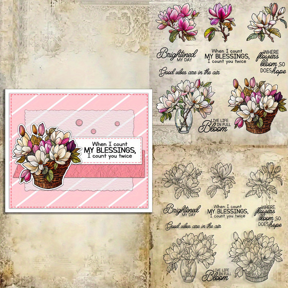 Magnolia Flower Clear Stamps