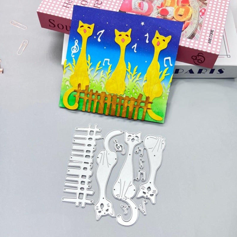 Three Singing Cats Metal Cutting Dies