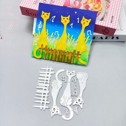 Three Singing Cats Metal Cutting Dies