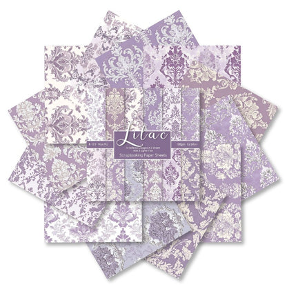 24PCS 6" Lilac Scrapbook Paper & Cardstock